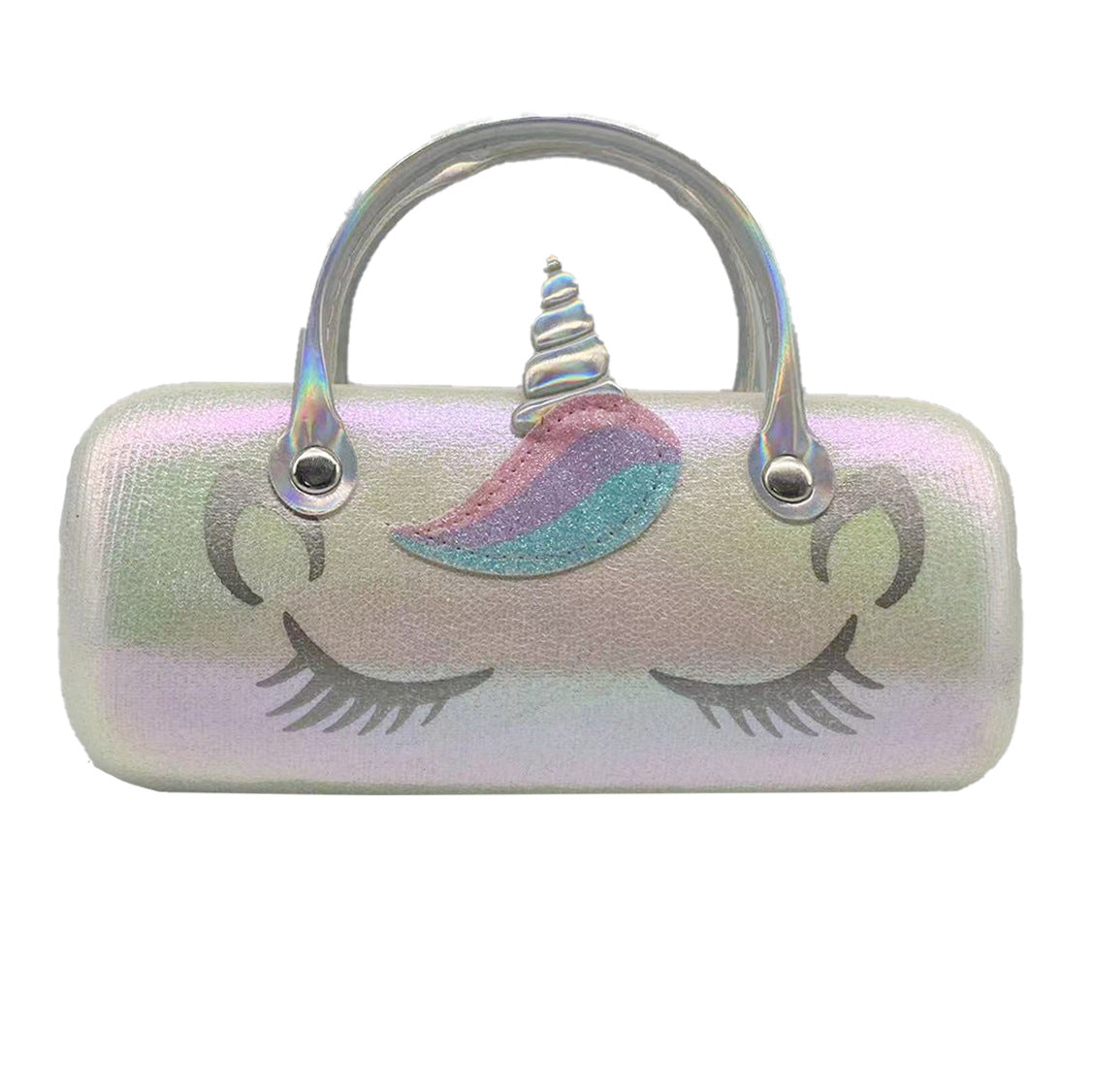 Itemzena Cat-Ear Eyeglass Case with Carry Handle – Brown product image 3