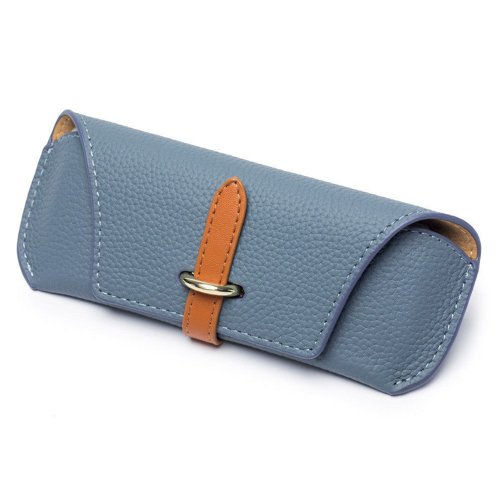 Itemzena Litchi-Texture Eyewear Pouch – Blue product image 1